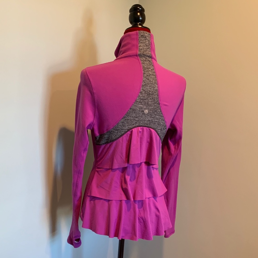 Lululemon Rare Purple Ruffle Yogi Dance jacket